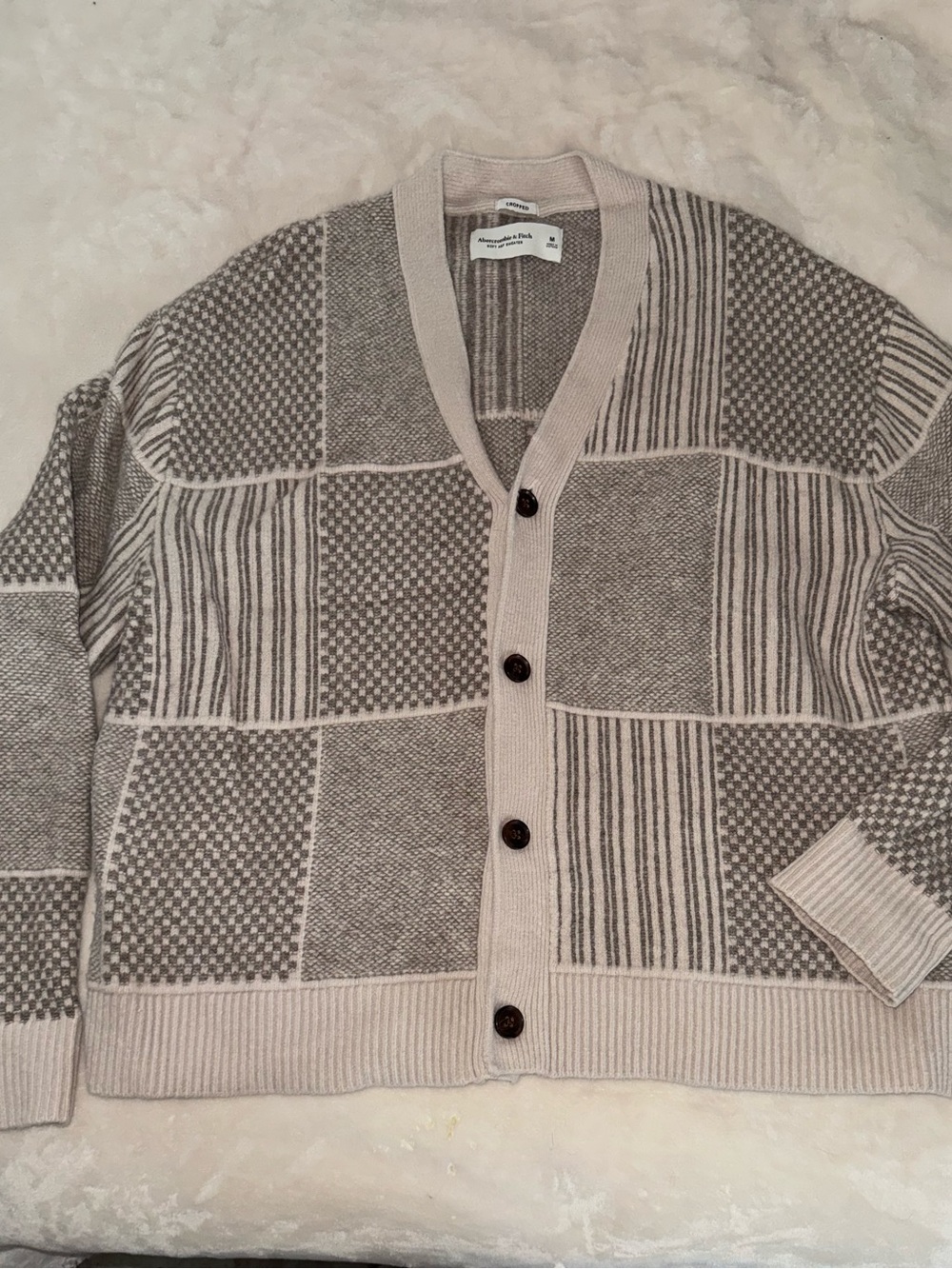 Abercrombie Stitch Patchwork Cardigan - Picture 2 of 4